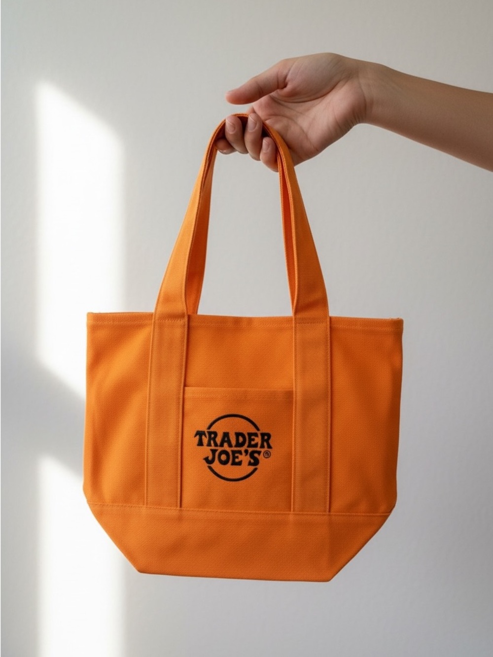 Trader Joe's Orange Mini Canvas Tote